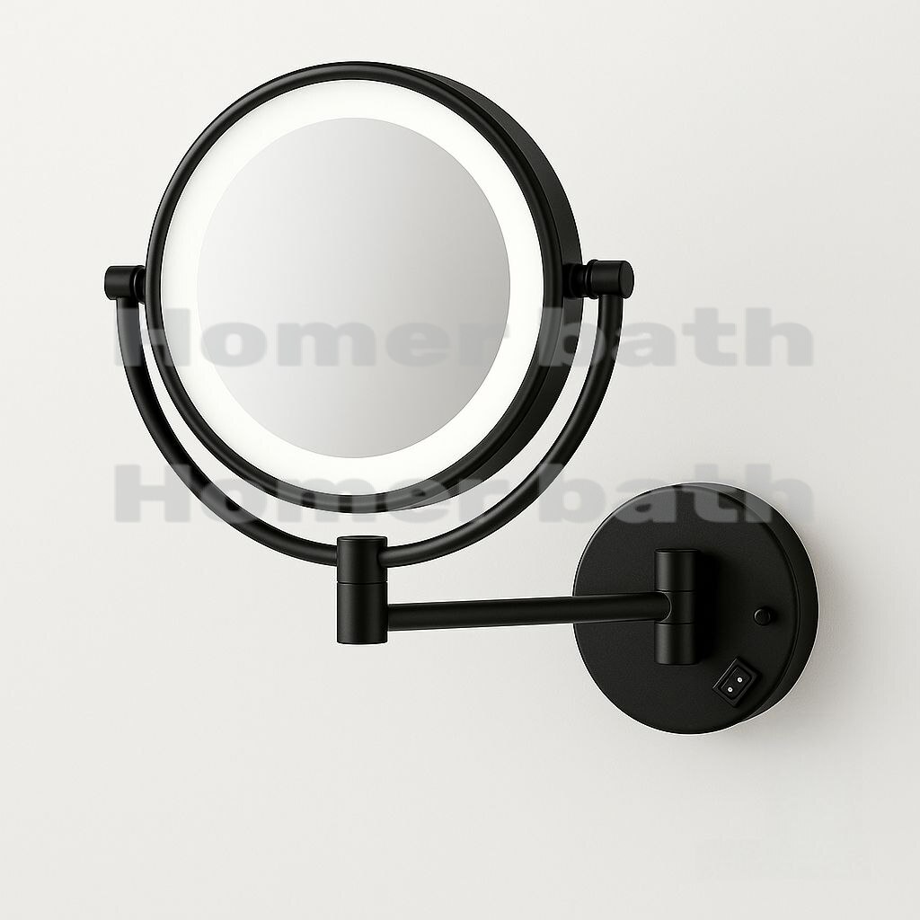 اینه اصلاح مشکی چراغ دار