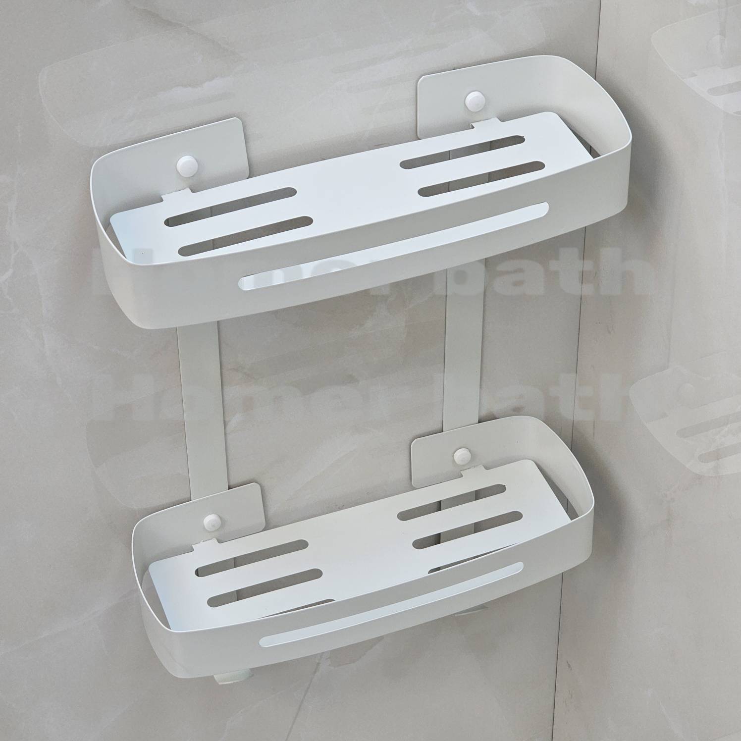 جا-شامپو-دیواری-دو-طبقه-سفید-مدل-وسط