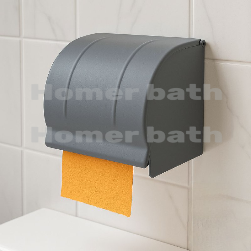 جا دستمال طوسی کوچک نیم گرد کاوردار