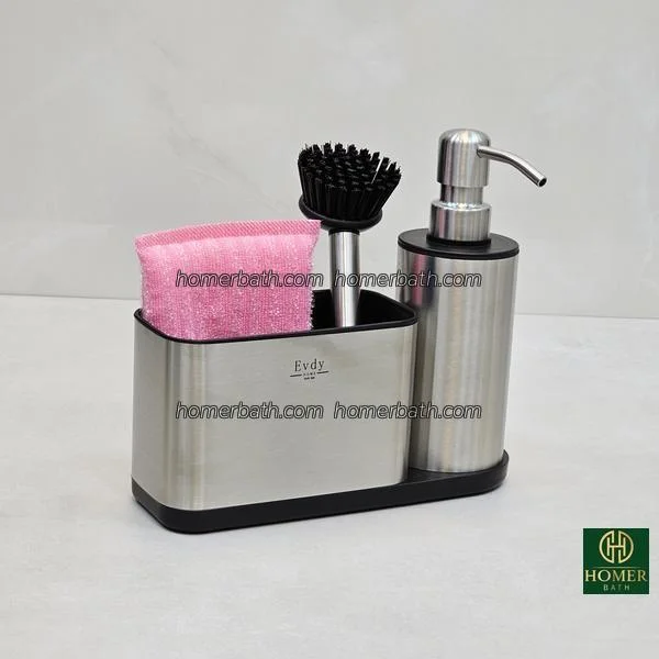 جا مایع و اسکاچ کنار سینک استیل مات برند evdy مدل 001