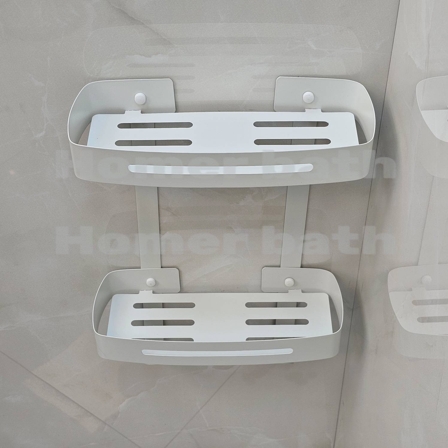 جا-شامپو-دیواری-دو-طبقه-سفید-مدل-وسط