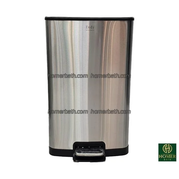 سطل-40-لیتری-پدالی-استیل-مات-اودی-مدل-7758