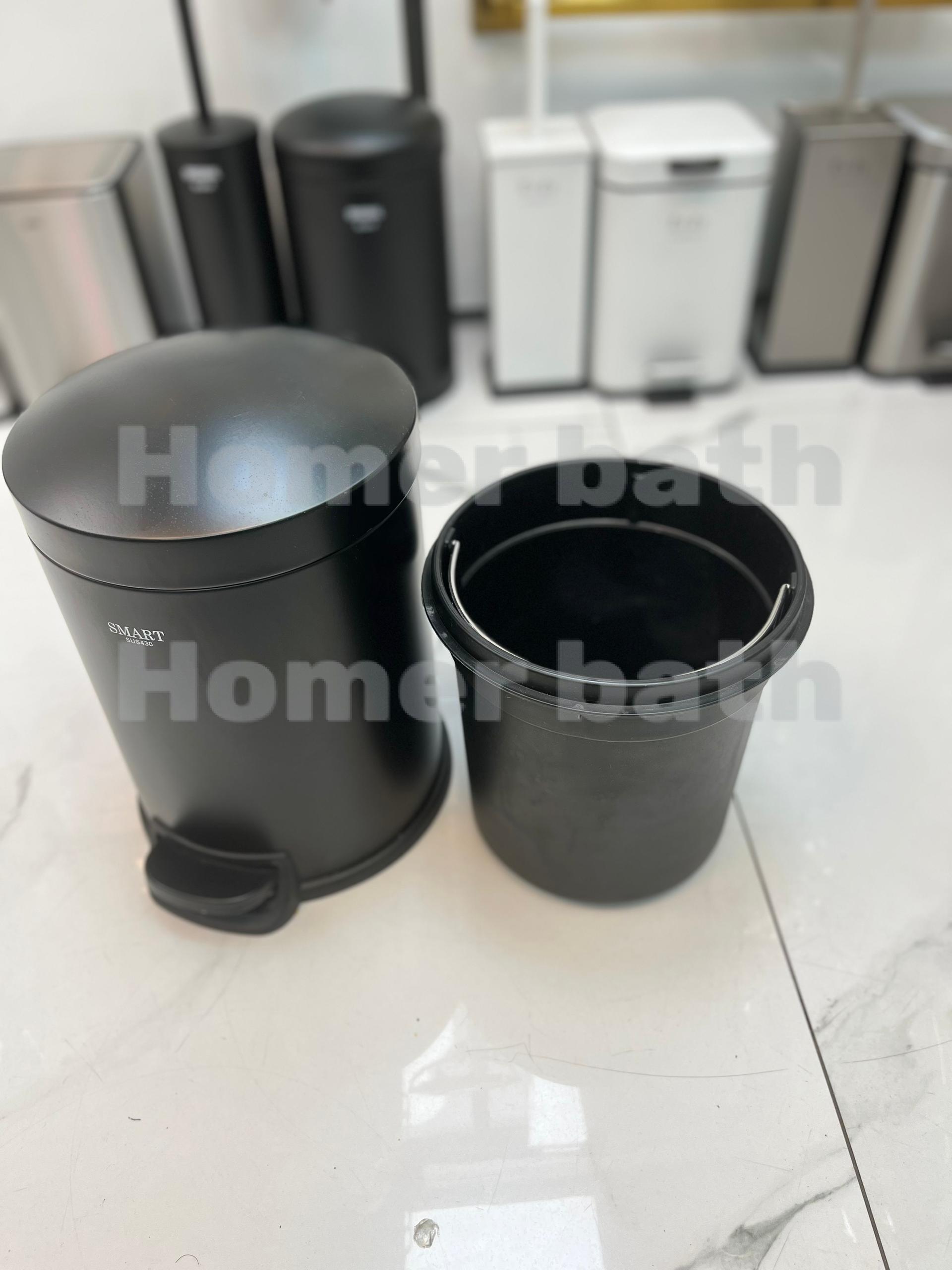 سطل-زباله-لیتری-اسمارت-مشکی-مات-آرامبند