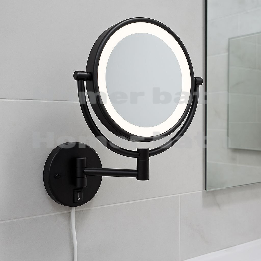 اینه-اصلاح-مشکی-چراغ-دار