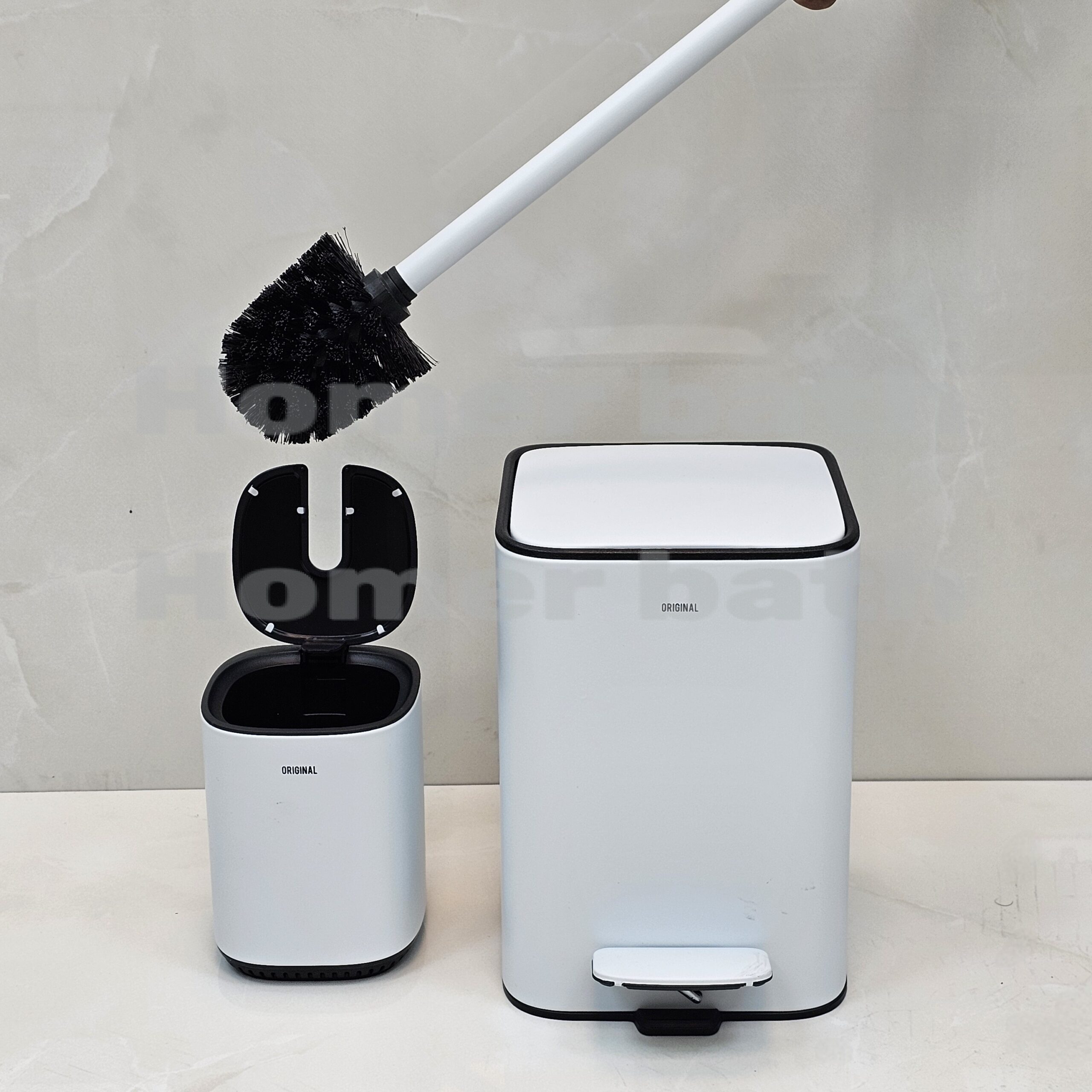 سطل-و-برس-3-لیتر-مکعبی-سفید-اورجینال