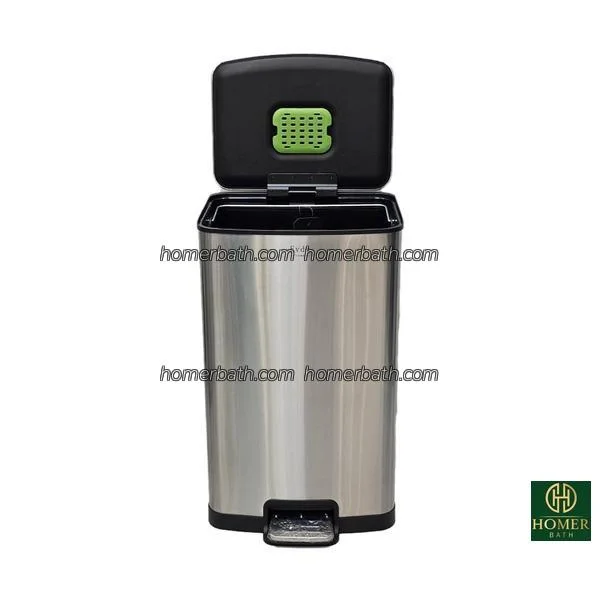 سطل-40-لیتری-پدالی-استیل-مات-اودی-مدل-7758
