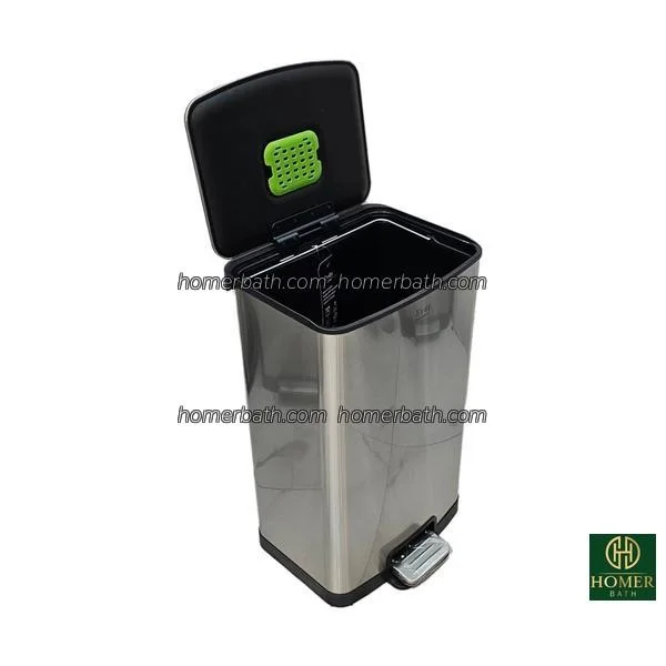 سطل-40-لیتری-پدالی-استیل-مات-اودی-مدل-7758