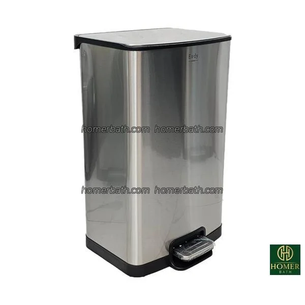 سطل 40 لیتری پدالی استیل مات اودی مدل 7758
