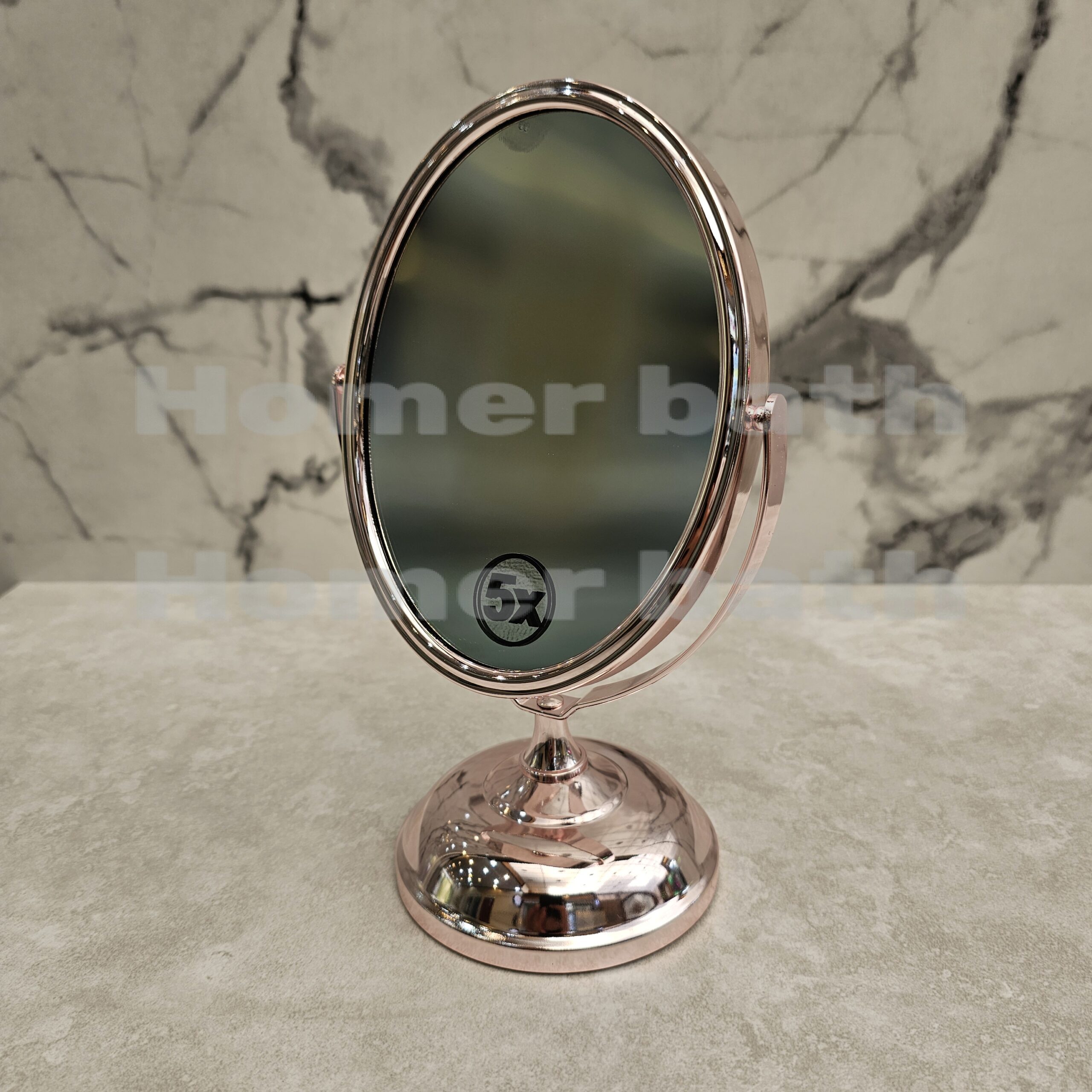 آینه-اصلاح-رومیزی-5x-رنگ-رز-پاستلی