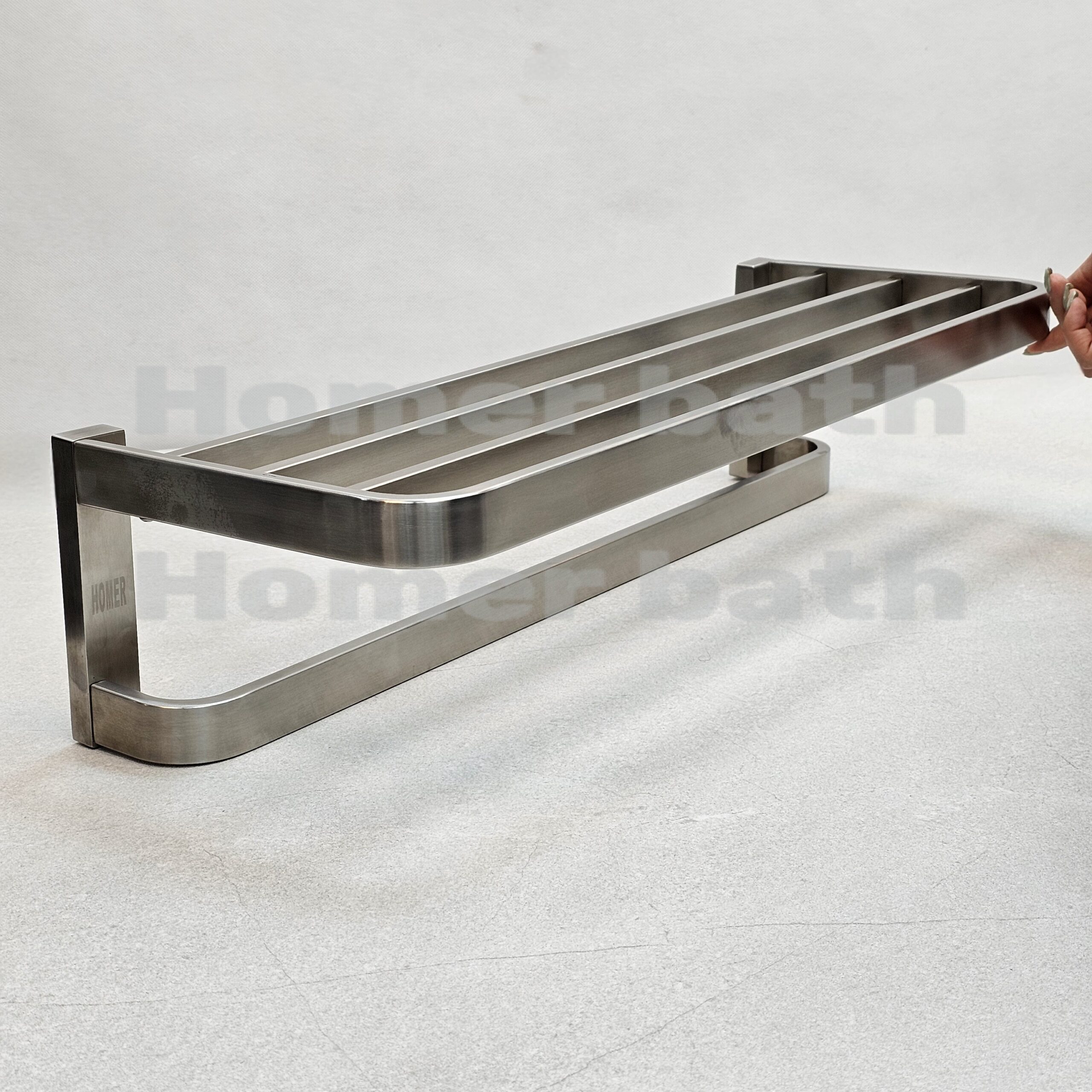 رخت آویز استیل مات ۶۰ سانت ثابت هامر