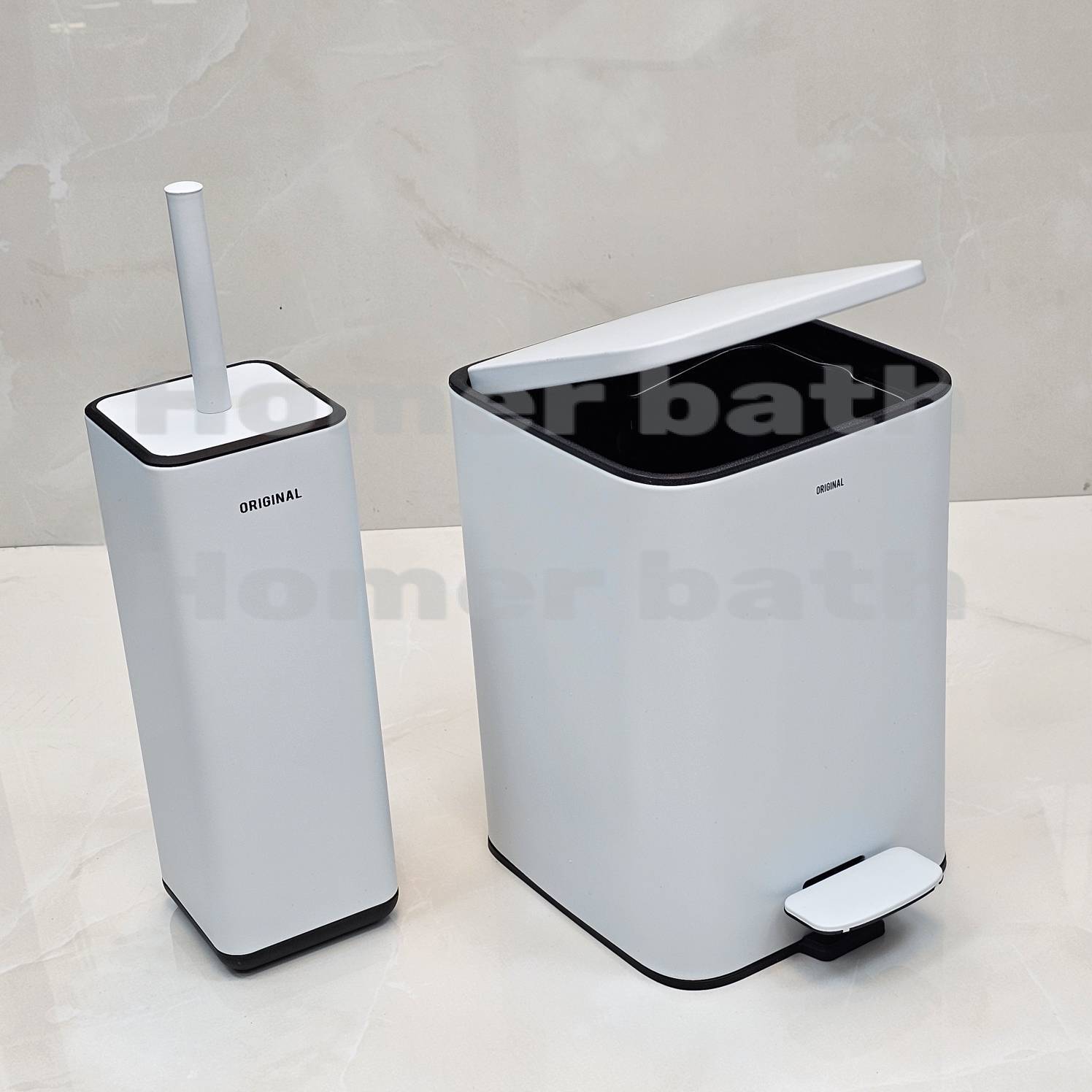 سطل و برس 5 لیتر مکعبی سفید اورجینال