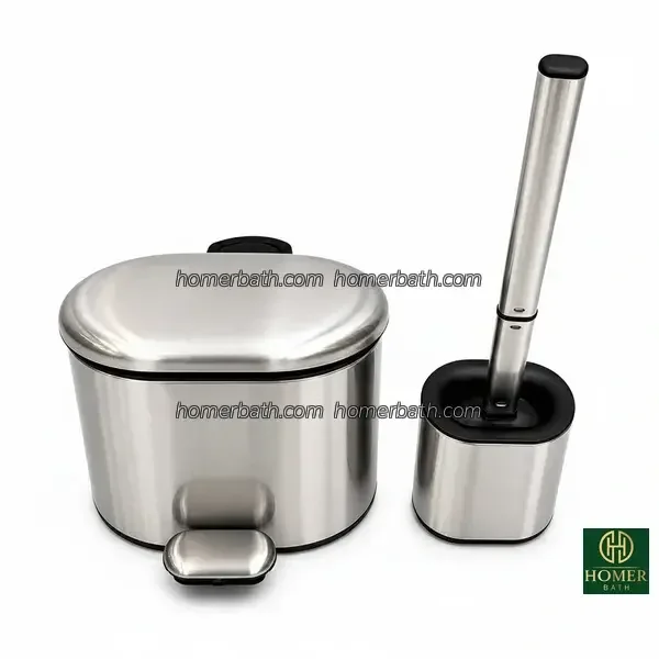 سطل و برس 3 لیتری استیل مات گرد اورجینال کد 123