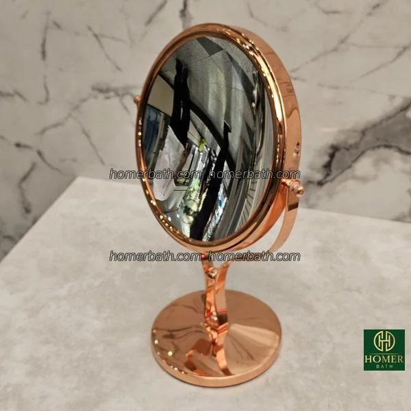 آینه-اصلاح-رومیزی-10x-رزگلد-دوطرفه
