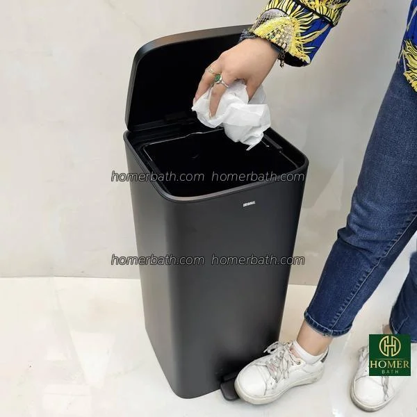 سطل-30-لیتر-پدالی-مشکی-برند-اورجینال-مدل-1028