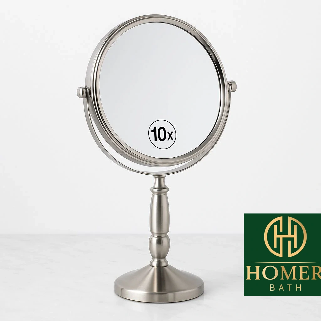 اینه اصلاح رومیزی استیل مات 10x