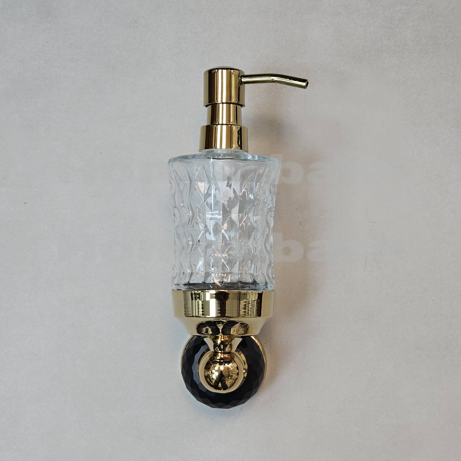 جا مایع دیواری کریستال مشکی طلا 66